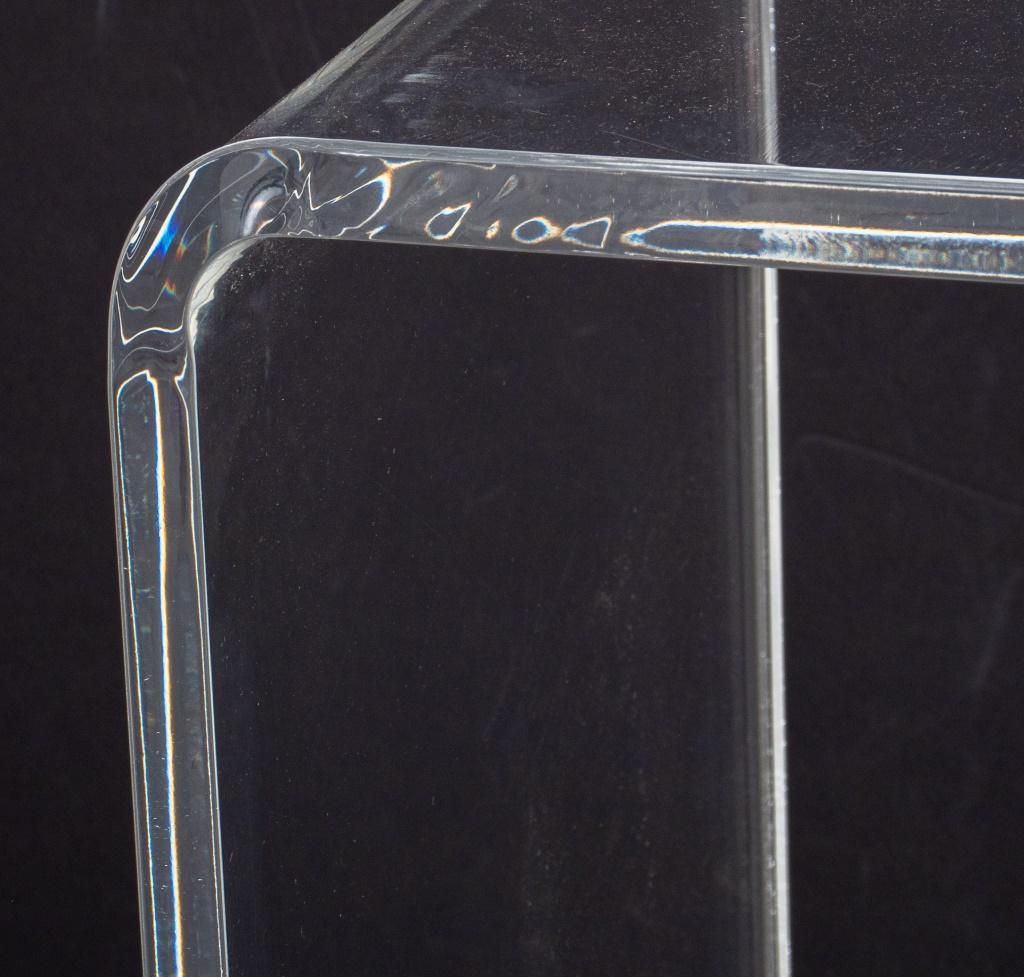 Mid-Century Modern Charles Hollis Jones Style Lucite Waterfall Table For Sale