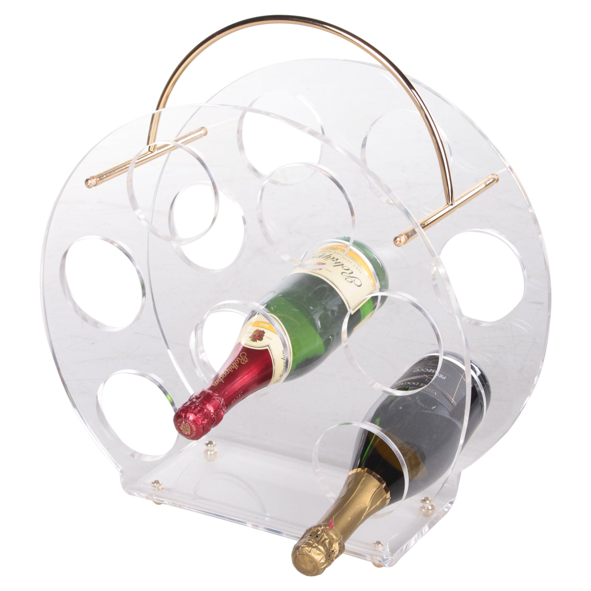 Weinregal aus Plexiglas im Stil von Charles Hollis Jones, 1970er Jahre im Angebot