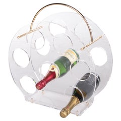 Porte-bouteilles de style Charles Hollis Jones en plexiglas, 1970