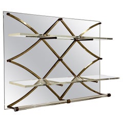Charles Hollis Jones "Treillage" Mirrored Wall Shelf