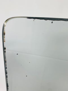 Charles Hollis Jones Vanity Mirror in Brushed Brass and Lucite