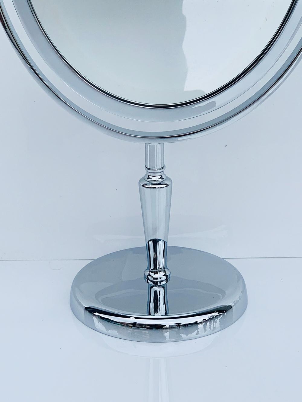 Charles Hollis Jones Vanity Mirror in Polished Nickel For Sale 5