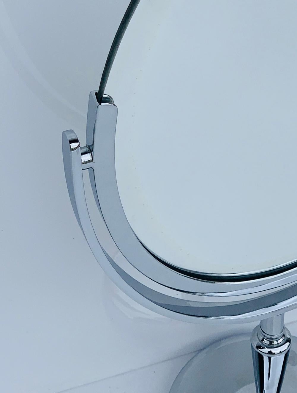 Miroir de coiffeuse Charles Hollis Jones en nickel poli en vente 1