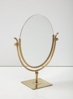 Charles Hollis Jones "Wishbone" Brass Vanity Mirror