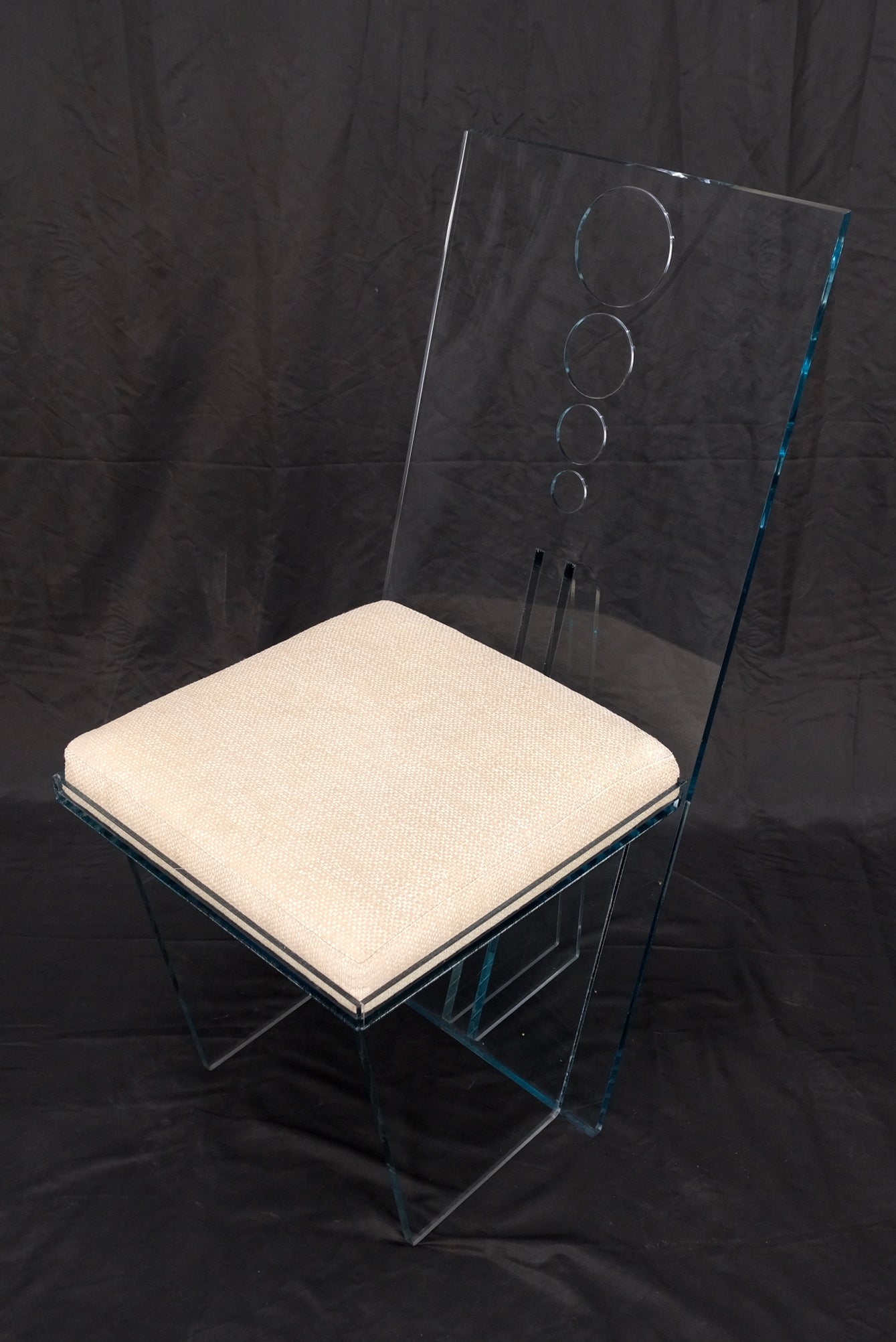 Charles Hollis Jones 'Wisteria' Lucite dining side chair introduced, 1968.