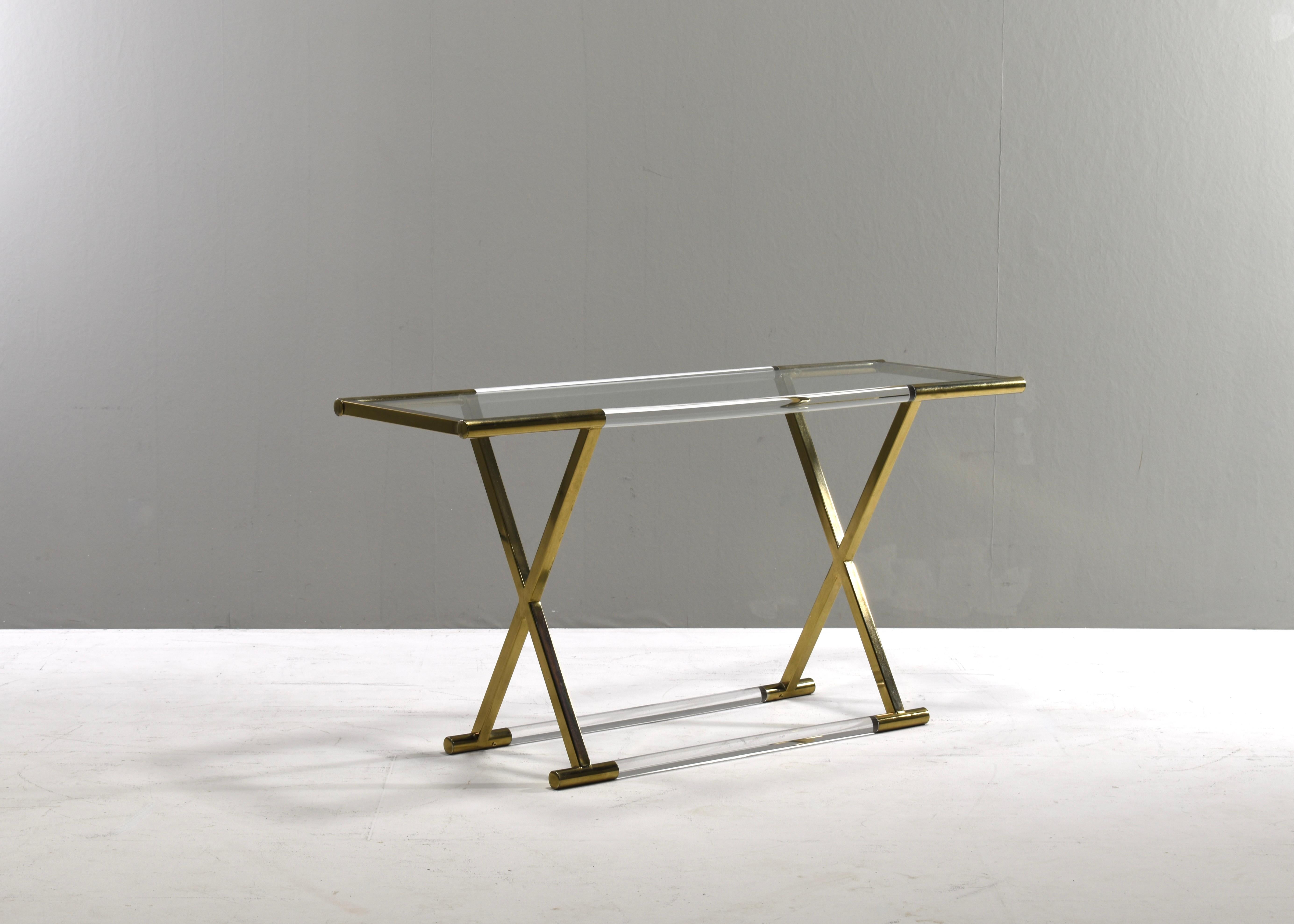 American Charles Hollis Jones X Console Table For Sale