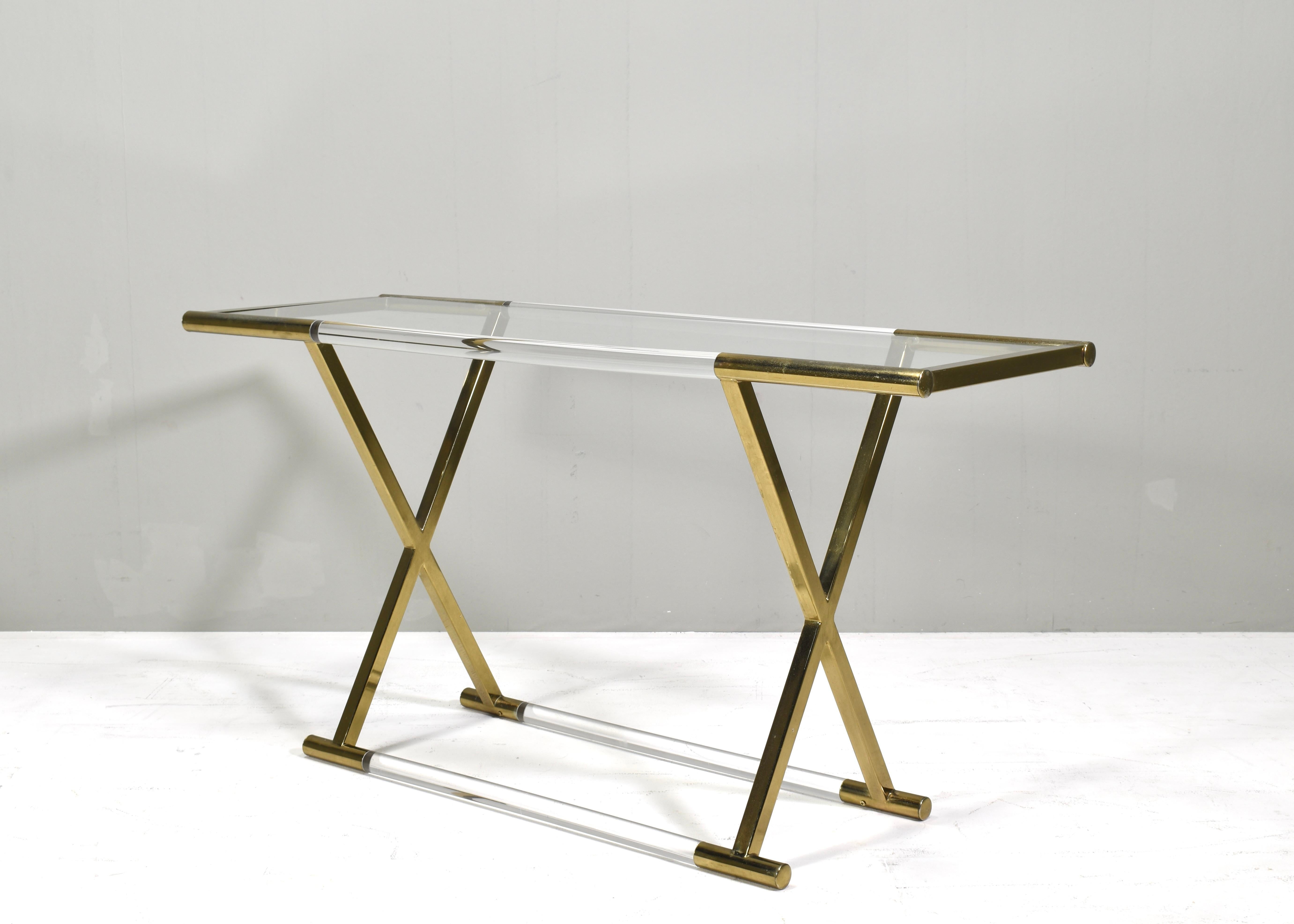 Late 20th Century Charles Hollis Jones X Console Table For Sale