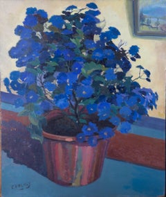 Charles Holmes - Mid 20th Century Oil, Cineraria