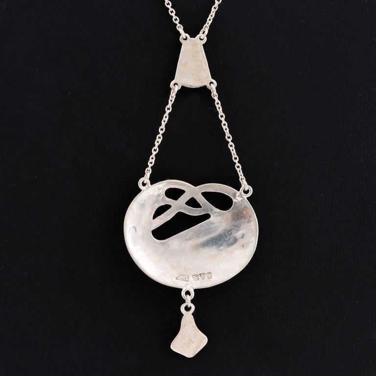 Charles Horner Collar colgante de plata y esmalte 1909 Británico en venta