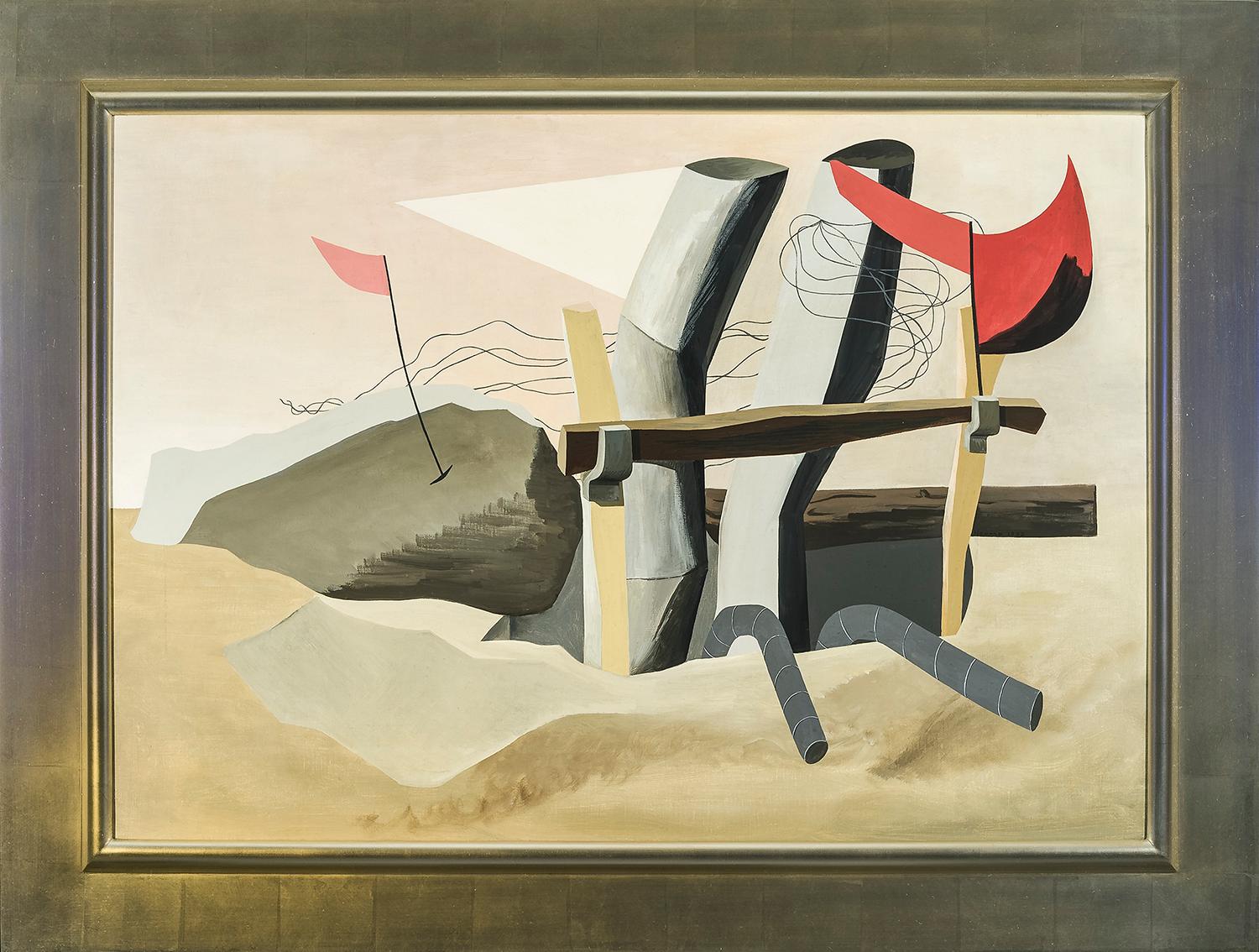 Scavo - Abstract Painting Beige di Charles Houghton Howard