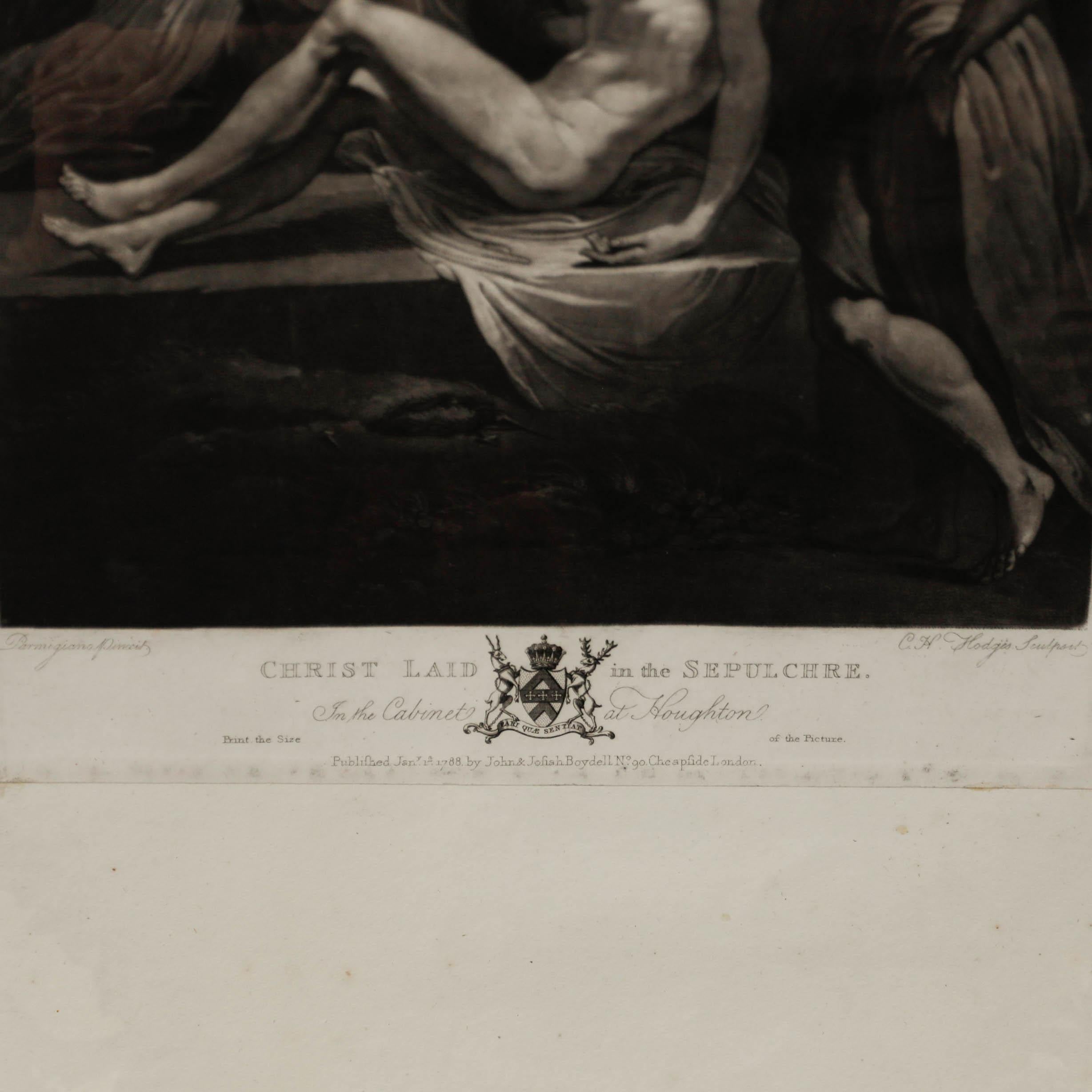 Charles Howard Hodges (1764-1837) - 1788 Mezzotint, Christ Laid In The Sepulchre For Sale 2