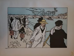 Fishermen in Paris - Original Lithograph, 1898