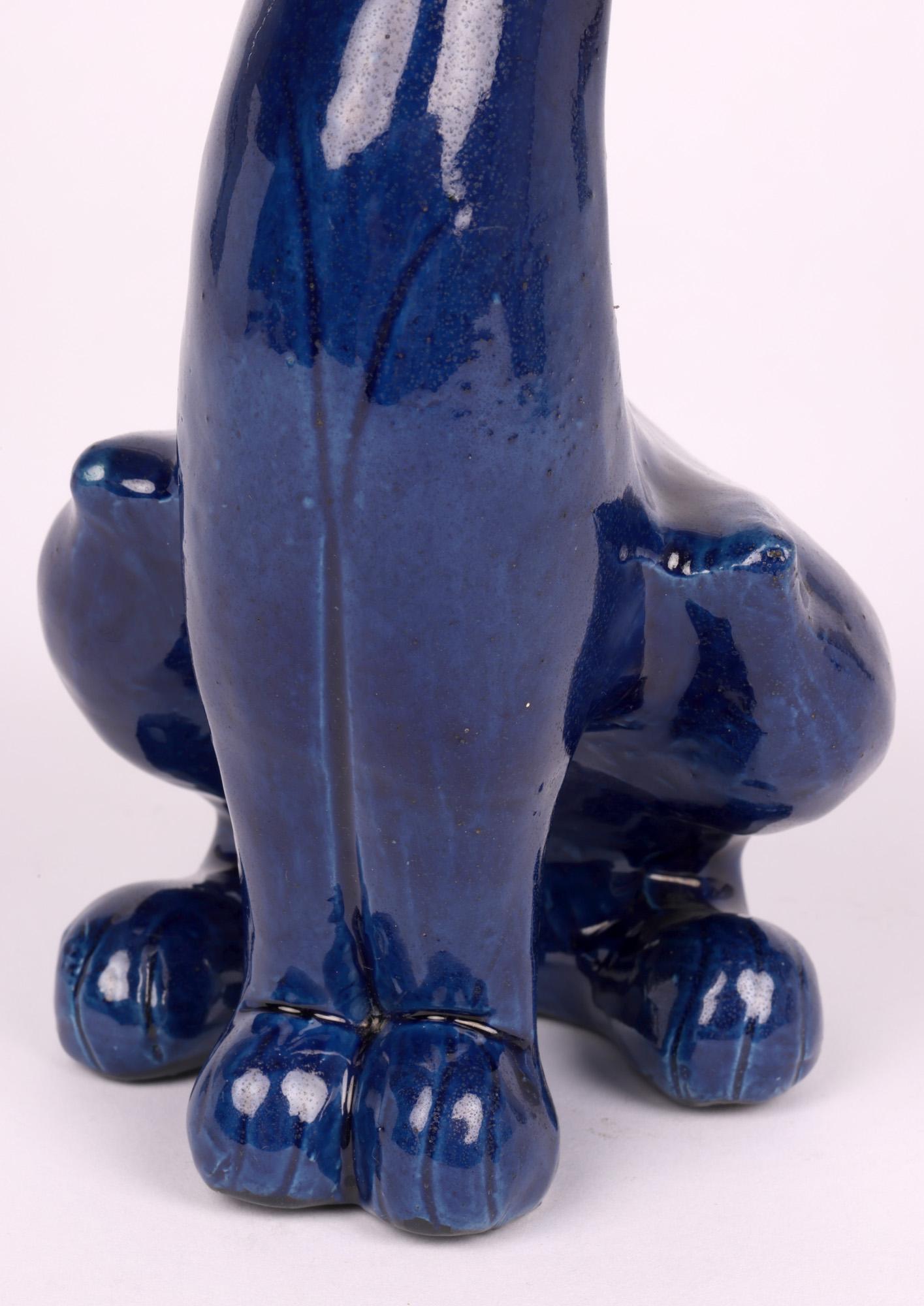 Art Nouveau Charles Hubert Brannam Grotesque Pottery Smiling Cat Figure For Sale