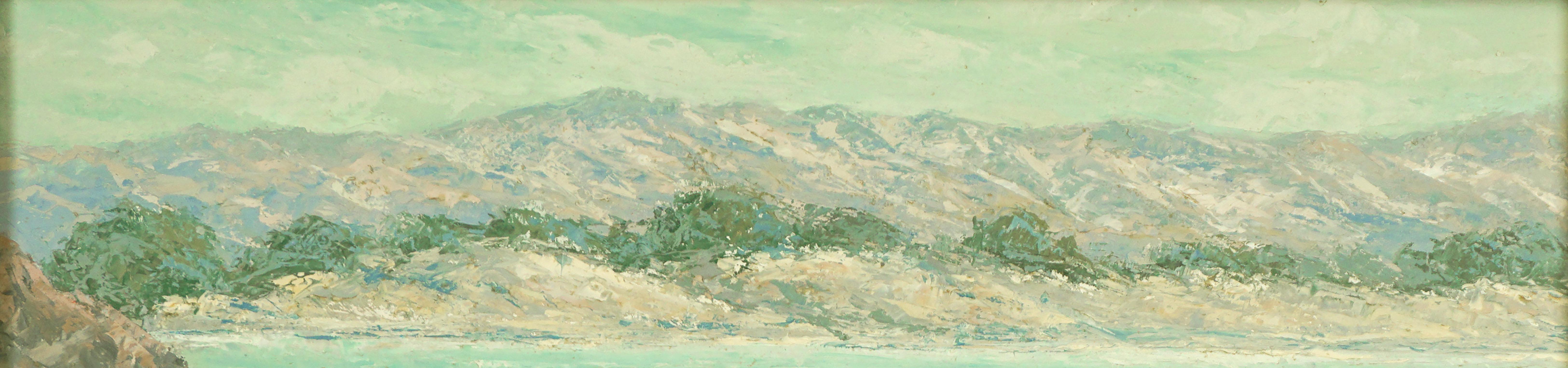Mid Century Monastery Beach Carmel California Impressionist Oil Painting  For Sale 1