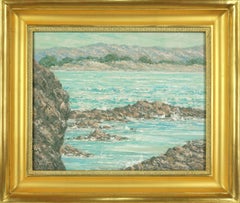 Monastery Beach Carmel California Mid Century Impressionist Oil Painting