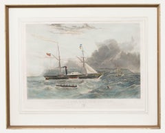 Charles Hunt After Knell - Framed Late 19th Century Engraving, H.M.S. Geyser