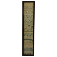 Antique Charles I Band Sampler, 1649, by HW Aged 8