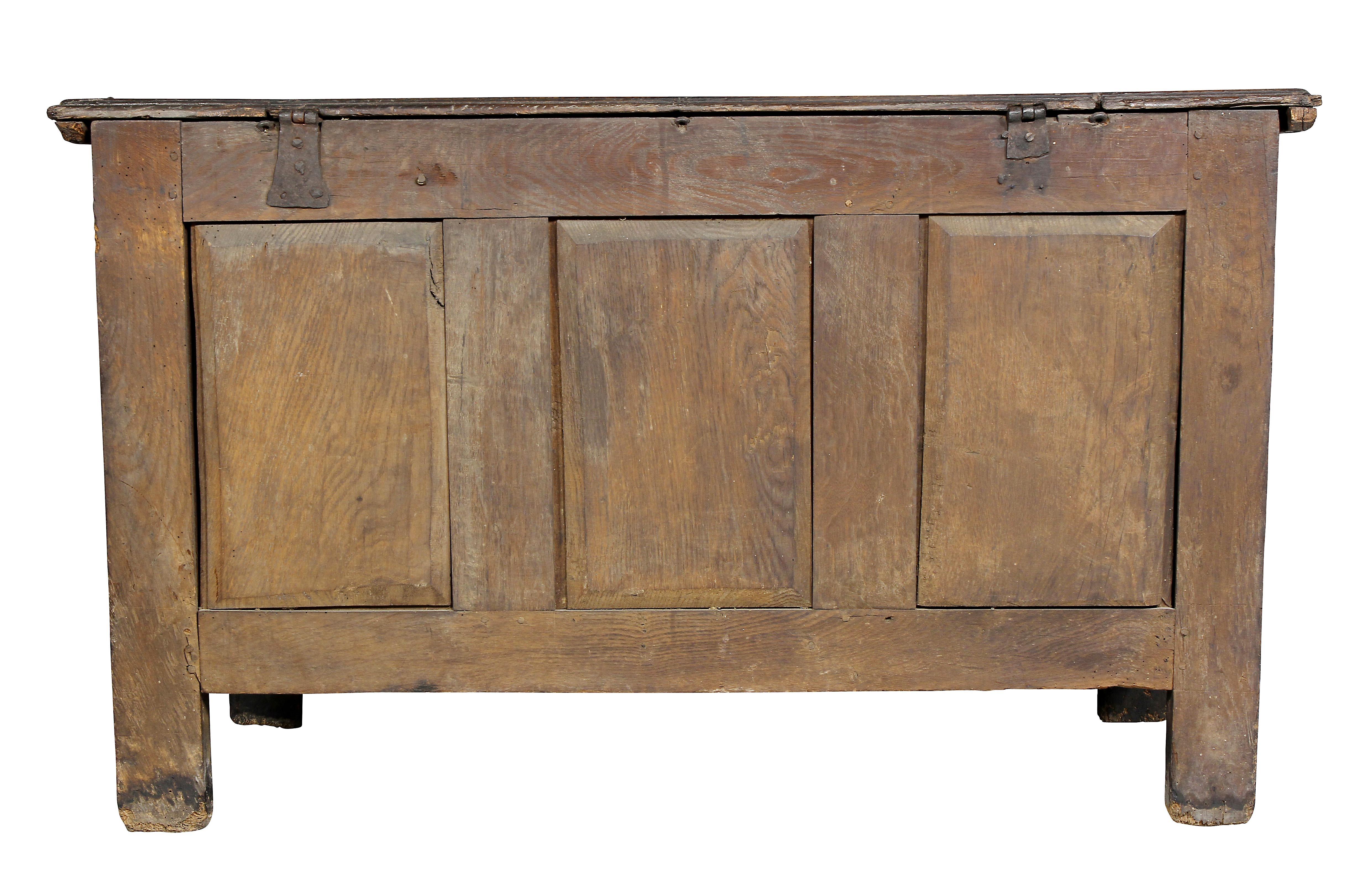 Charles I Carved Oak Coffer 6