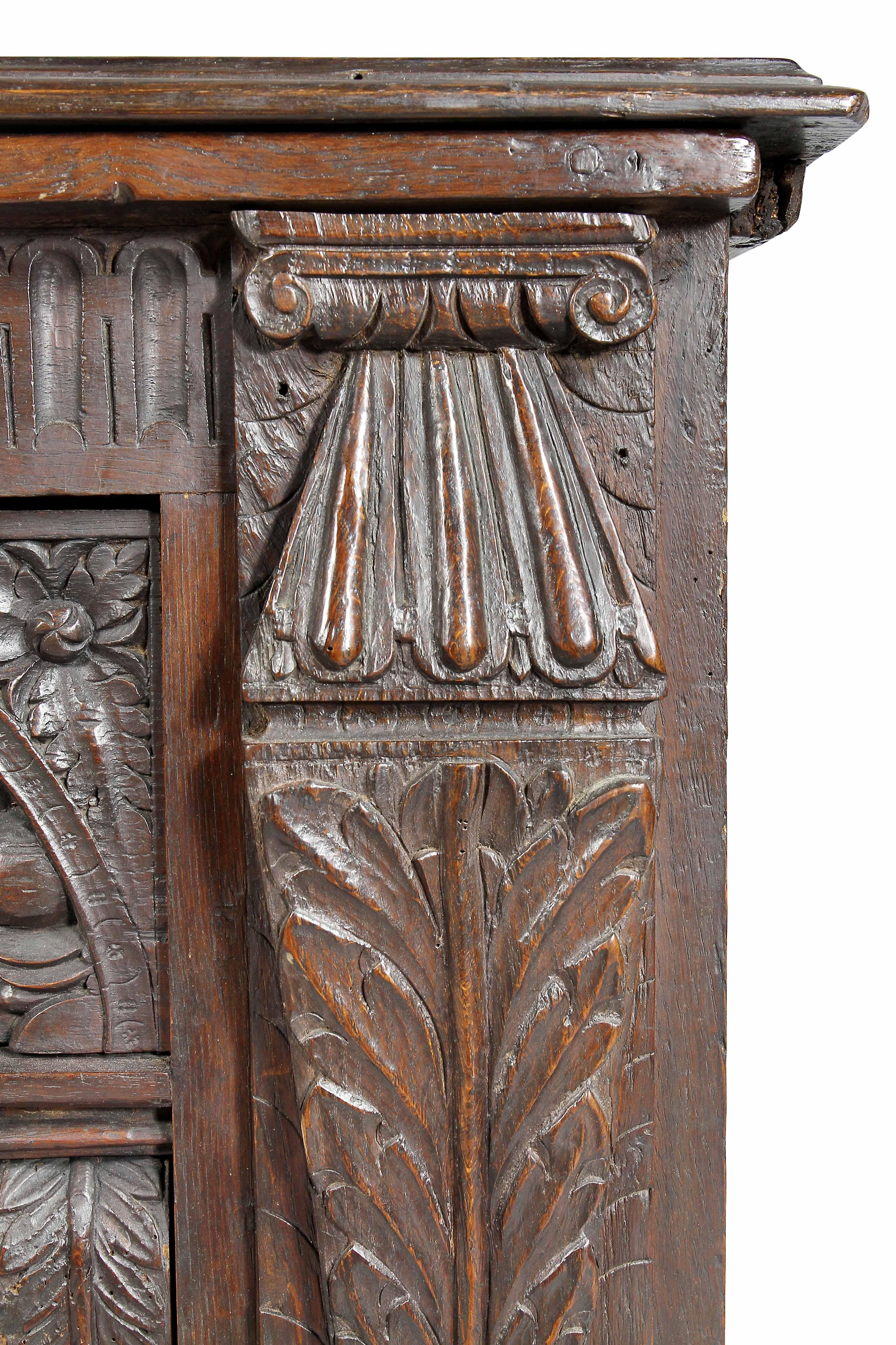 Charles I Carved Oak Coffer 1