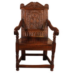 Charles I Joined Oak Armchair - Early 17th Century