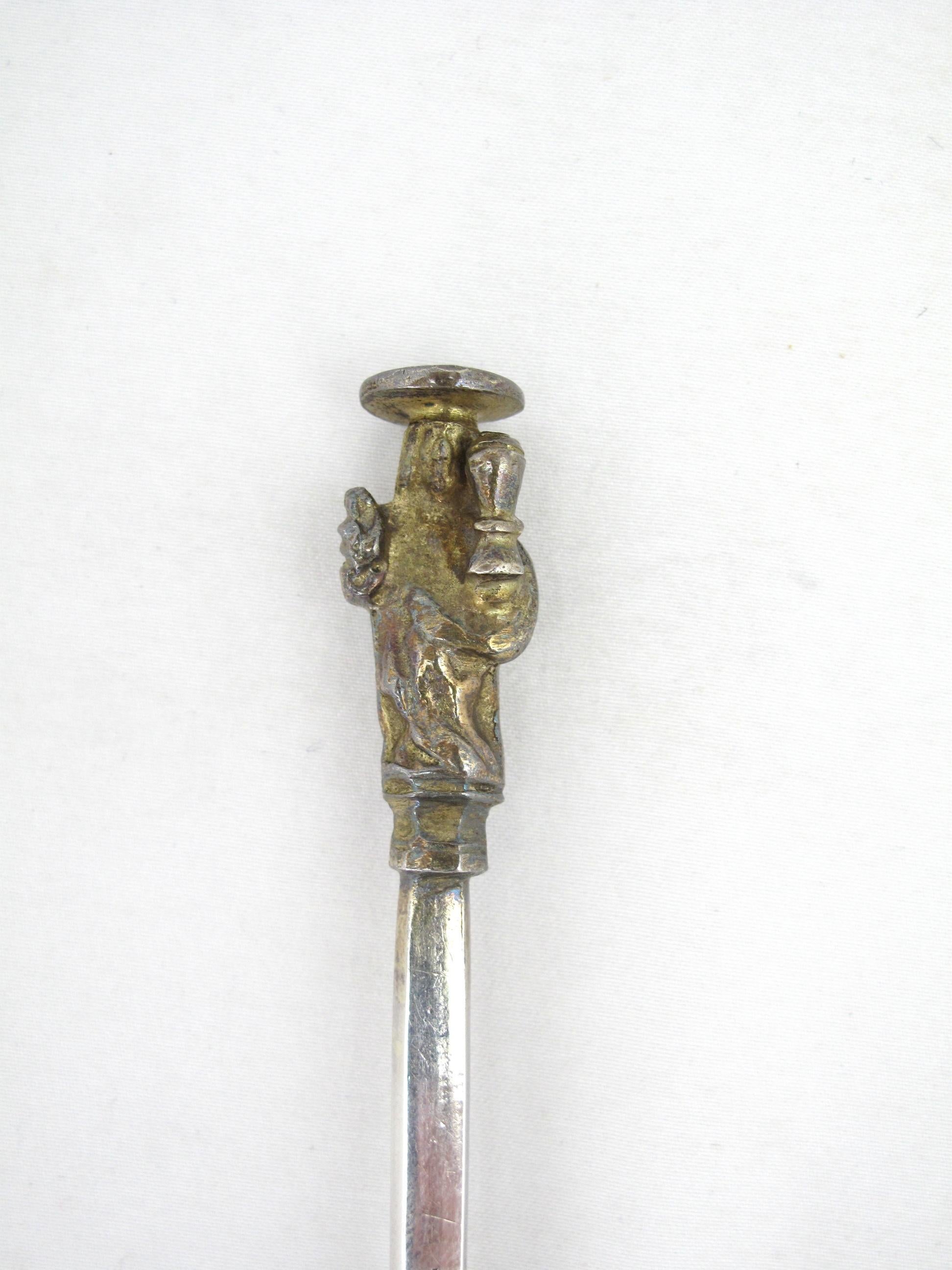 Charles I Parcel-Gilt Silver Apostle Spoon, 1628, The Master Christ For Sale 2