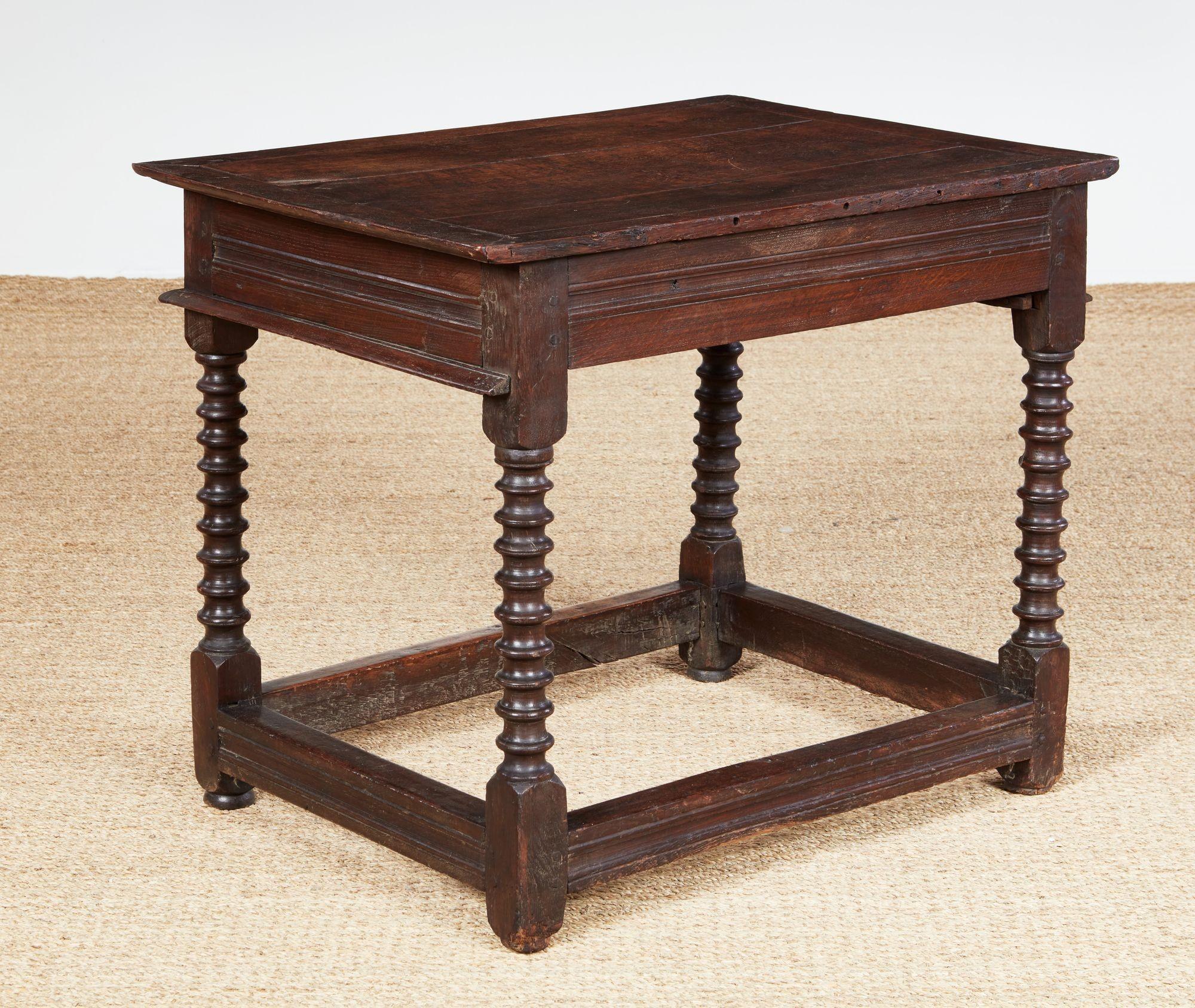 Table d'appoint en Oak d'époque Charles I+I en vente 8