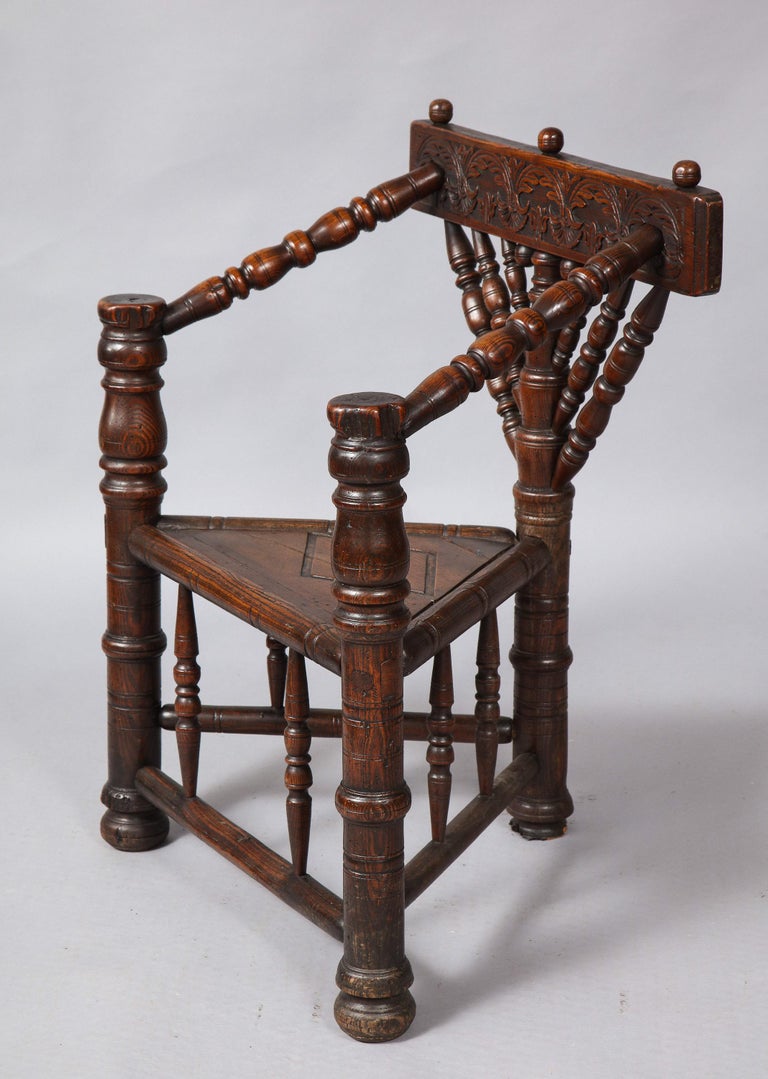 Charles I ThreeLegged Turner's Chair For Sale at 1stDibs