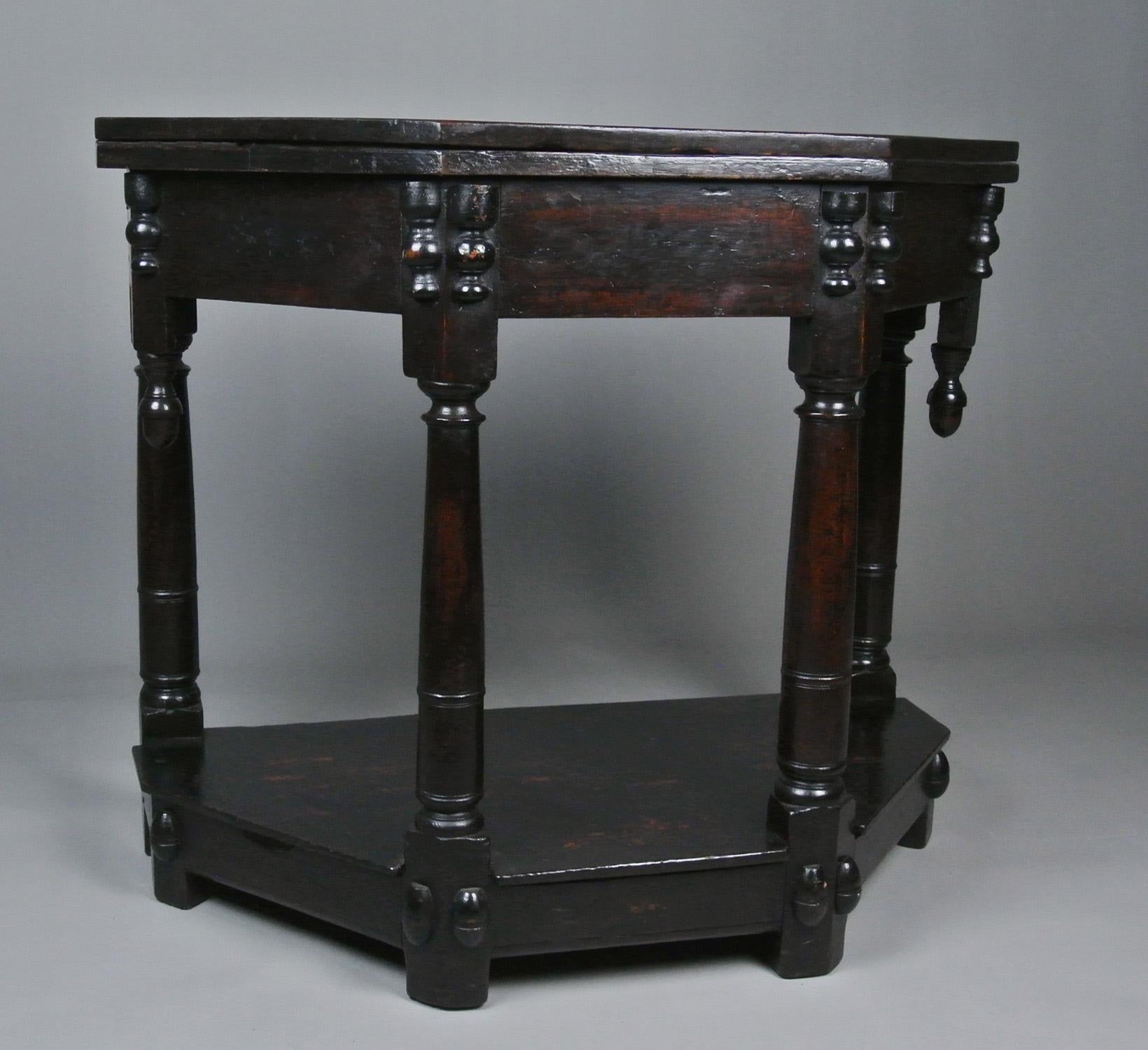 18th Century and Earlier Charles I Walnut Credence Table c. 1630