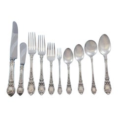Charles II by Lunt Sterling Silver Flatware Service for 8 Set 87 Pieces Dinner