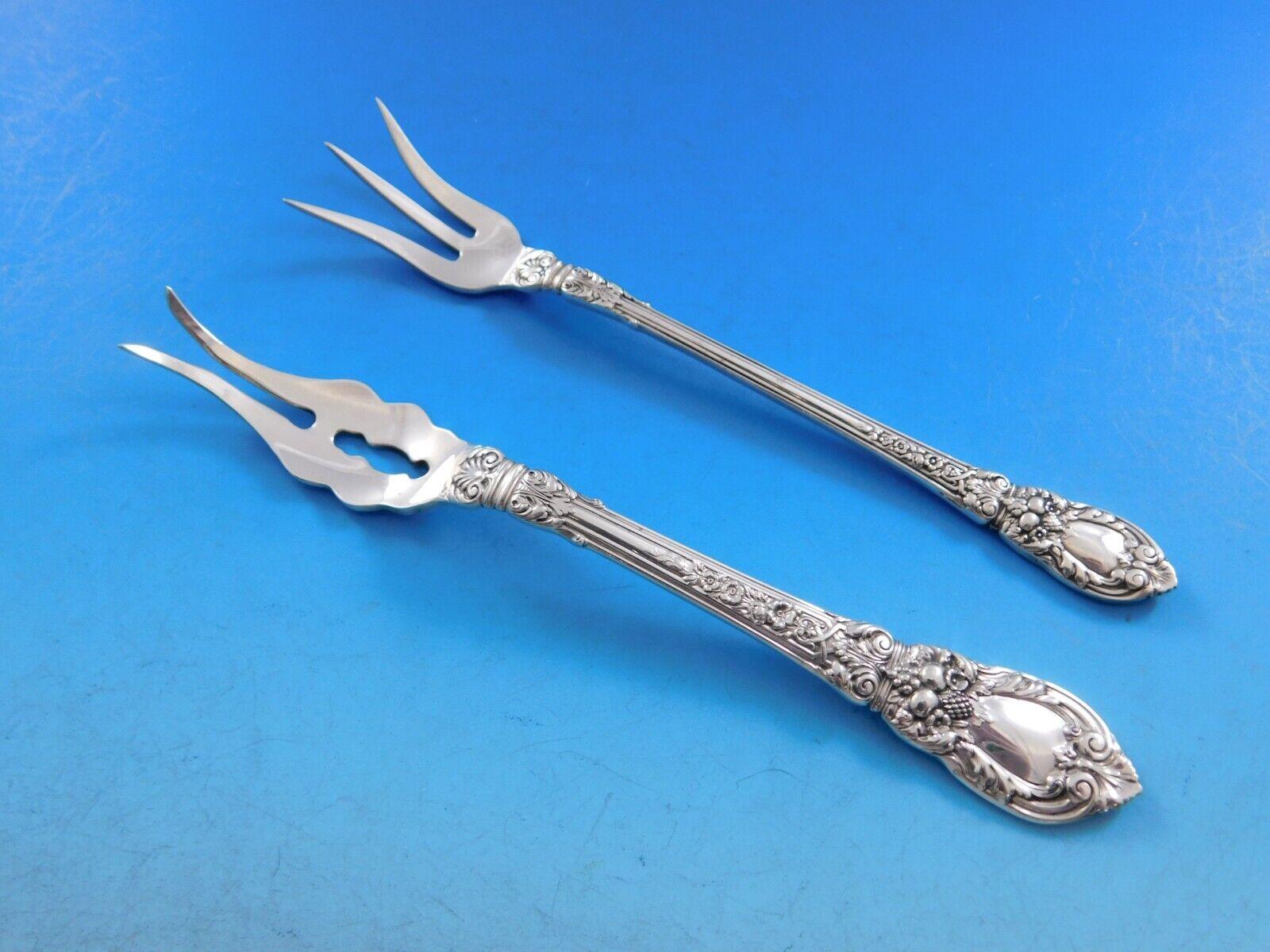 Mid-20th Century Charles II by Lunt Sterling Silver Flatware Set for 12 Service 174 Pieces Dinner For Sale