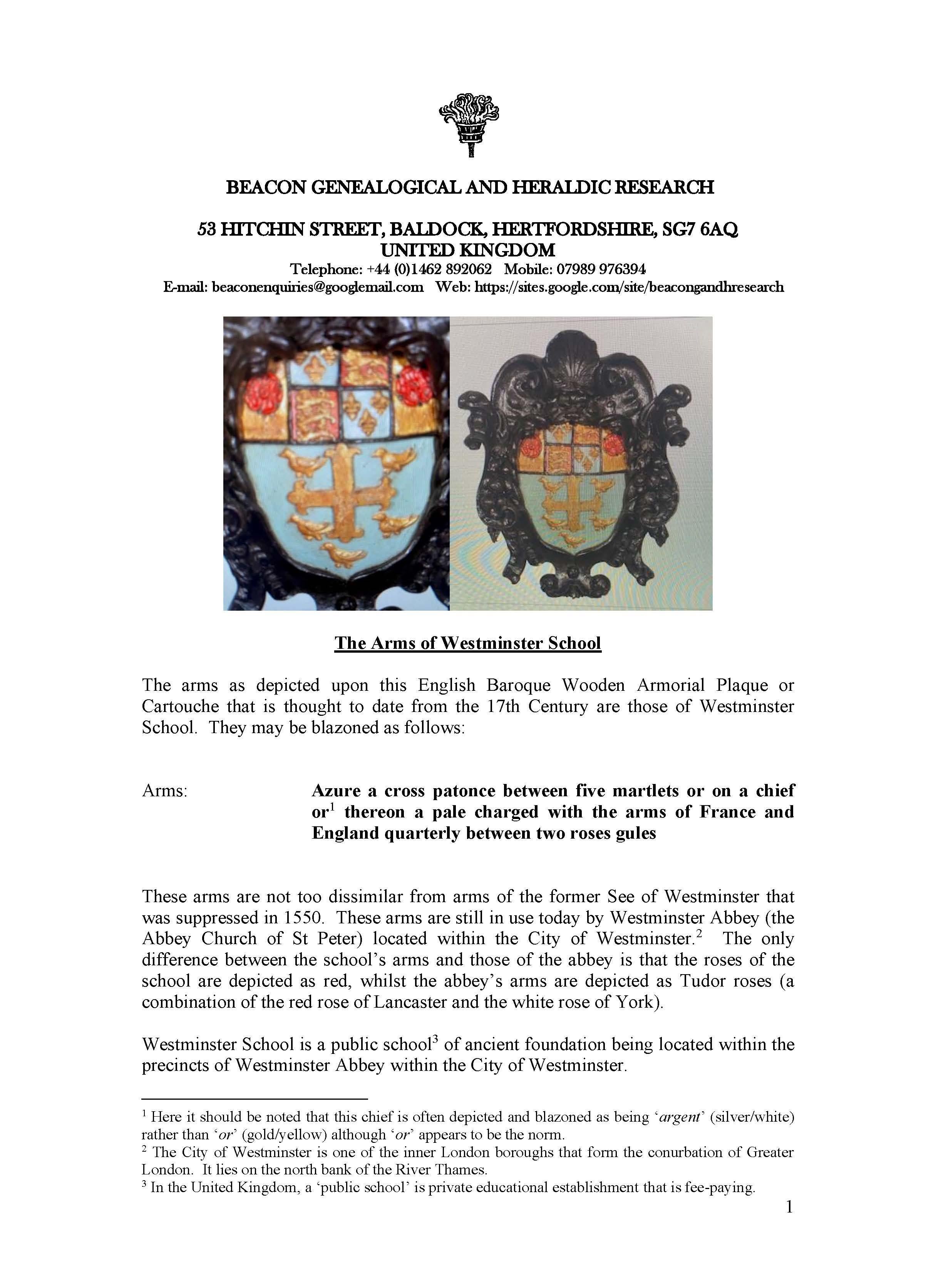 Charles II. geschnitztes Wappen der Armee der Westminster School im Angebot 2