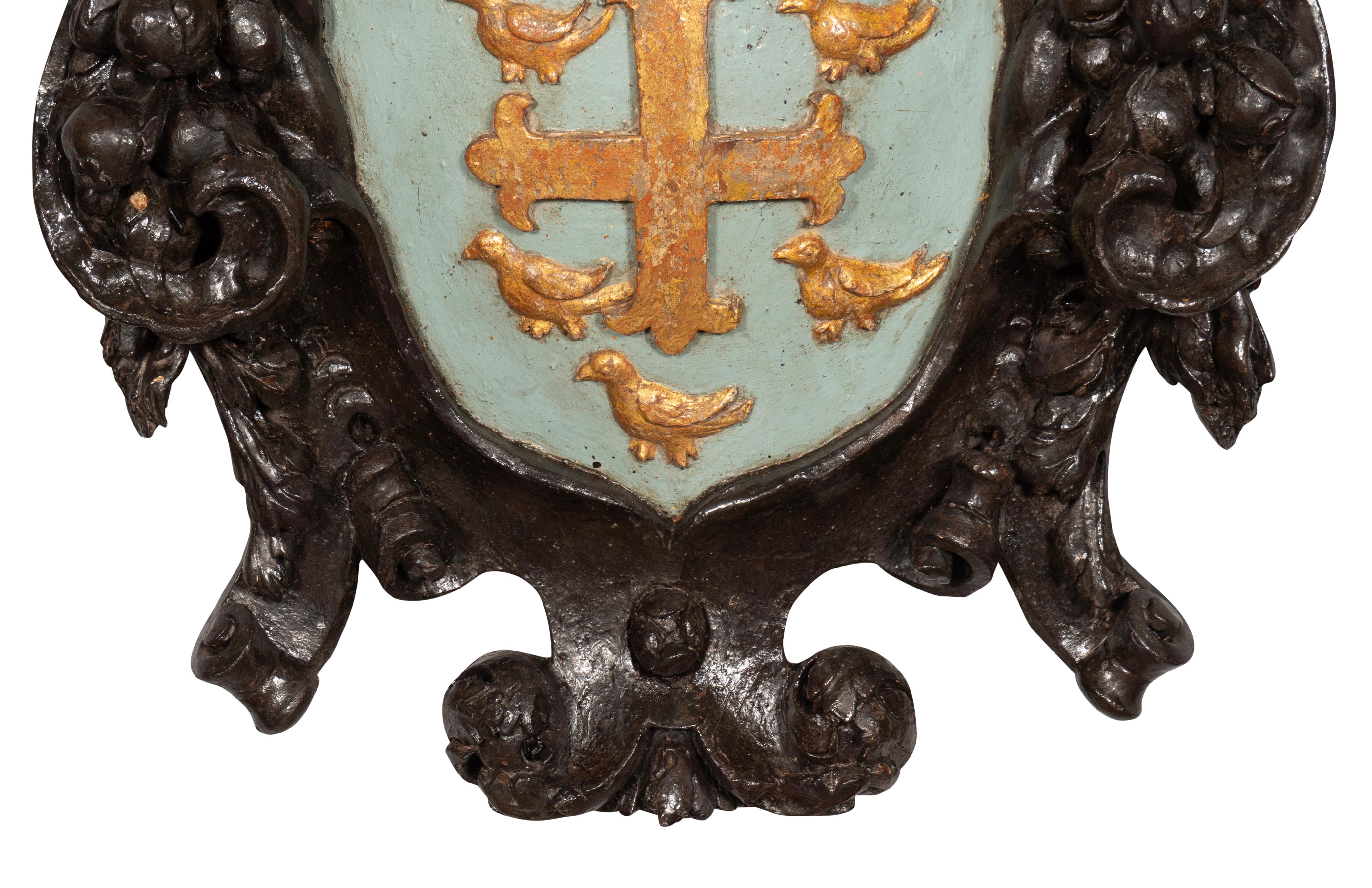 Charles II. geschnitztes Wappen der Armee der Westminster School (Barock) im Angebot