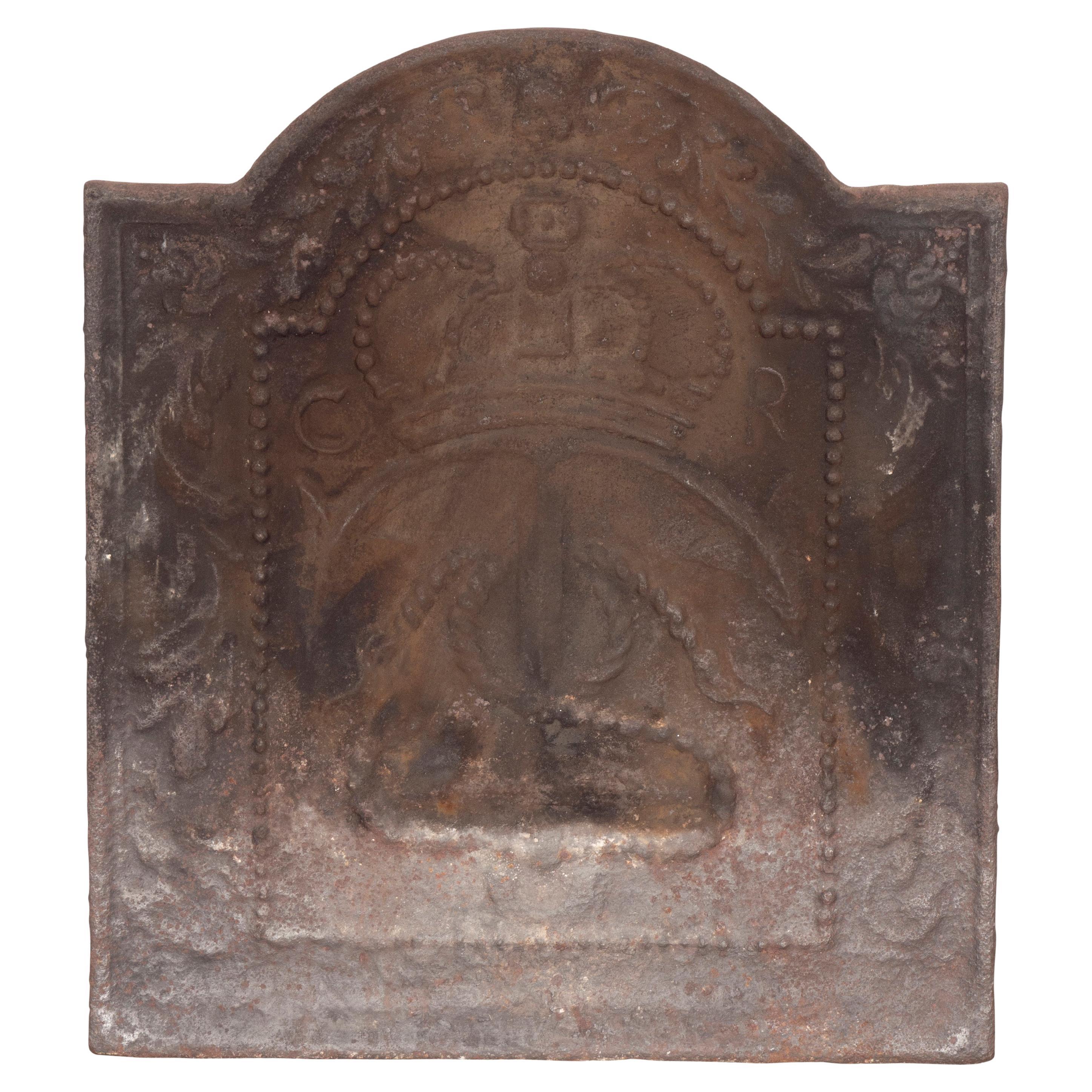 Charles II Gusseisen Kaminplatte im Angebot