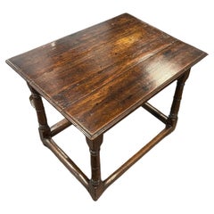 Antique Charles II Country Oak Stretcher Table Circa 1680