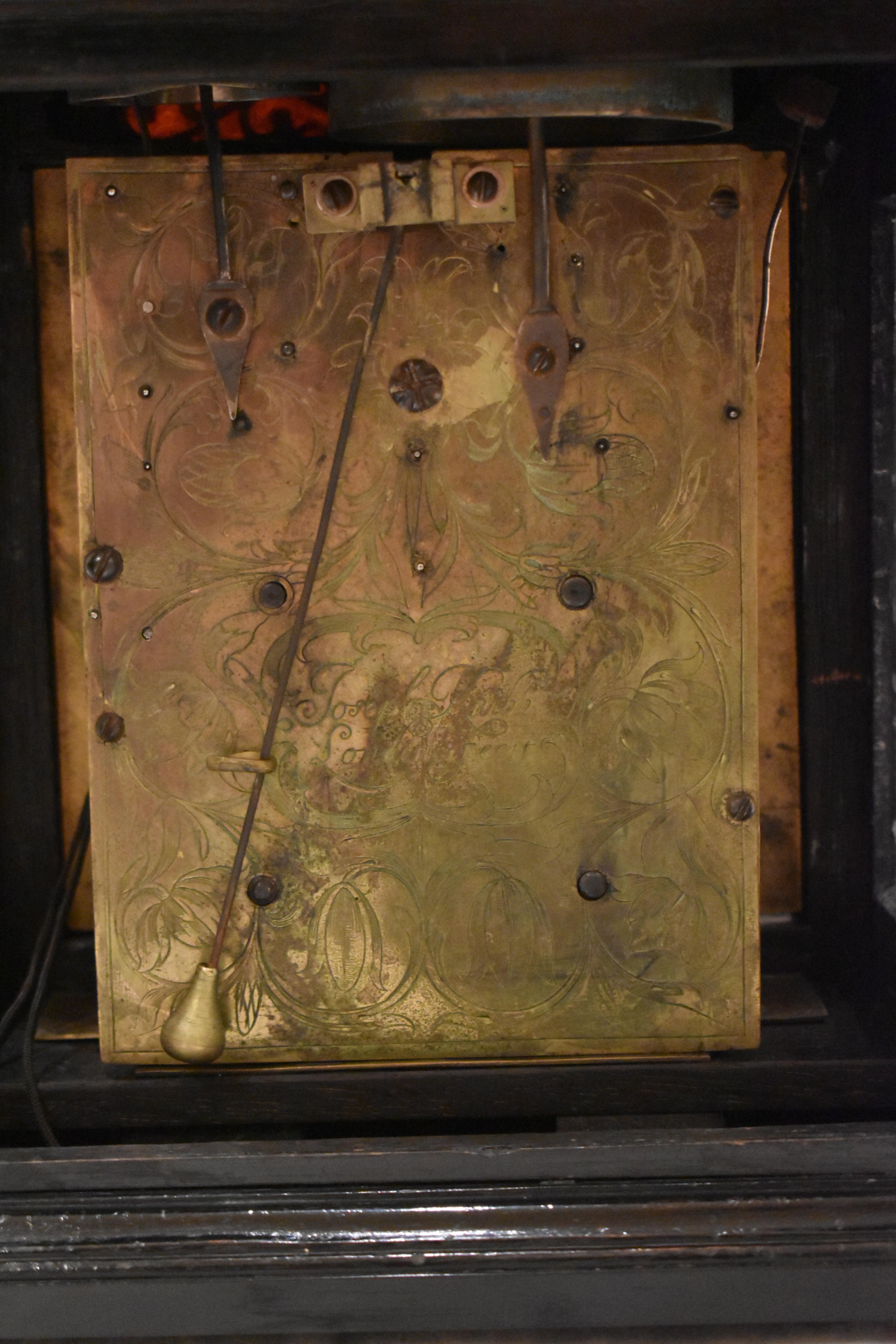 Charles II Ebony Bracket Clock by Joseph Knibb London, circa 1675—1685 For Sale 1
