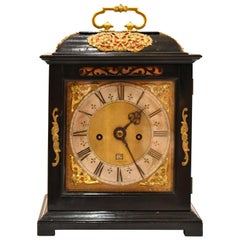 Charles II Ebony Bracket Clock by Joseph Knibb London, circa 1675—1685