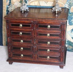 Charles II Moulded Front Oak Chest of Drawers