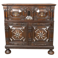 Charles II Oak And Bone Inlaid Chest
