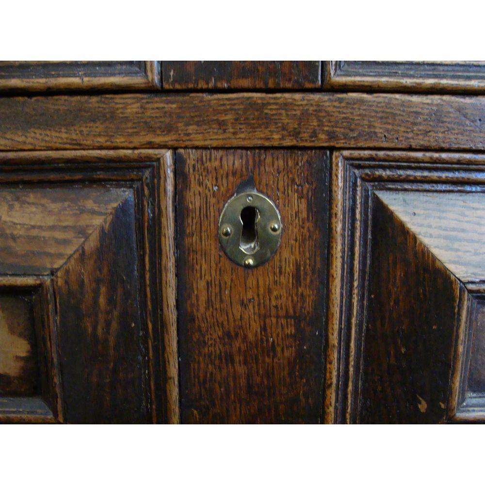 English Charles II Oak and Walnut Chest of Drawers For Sale