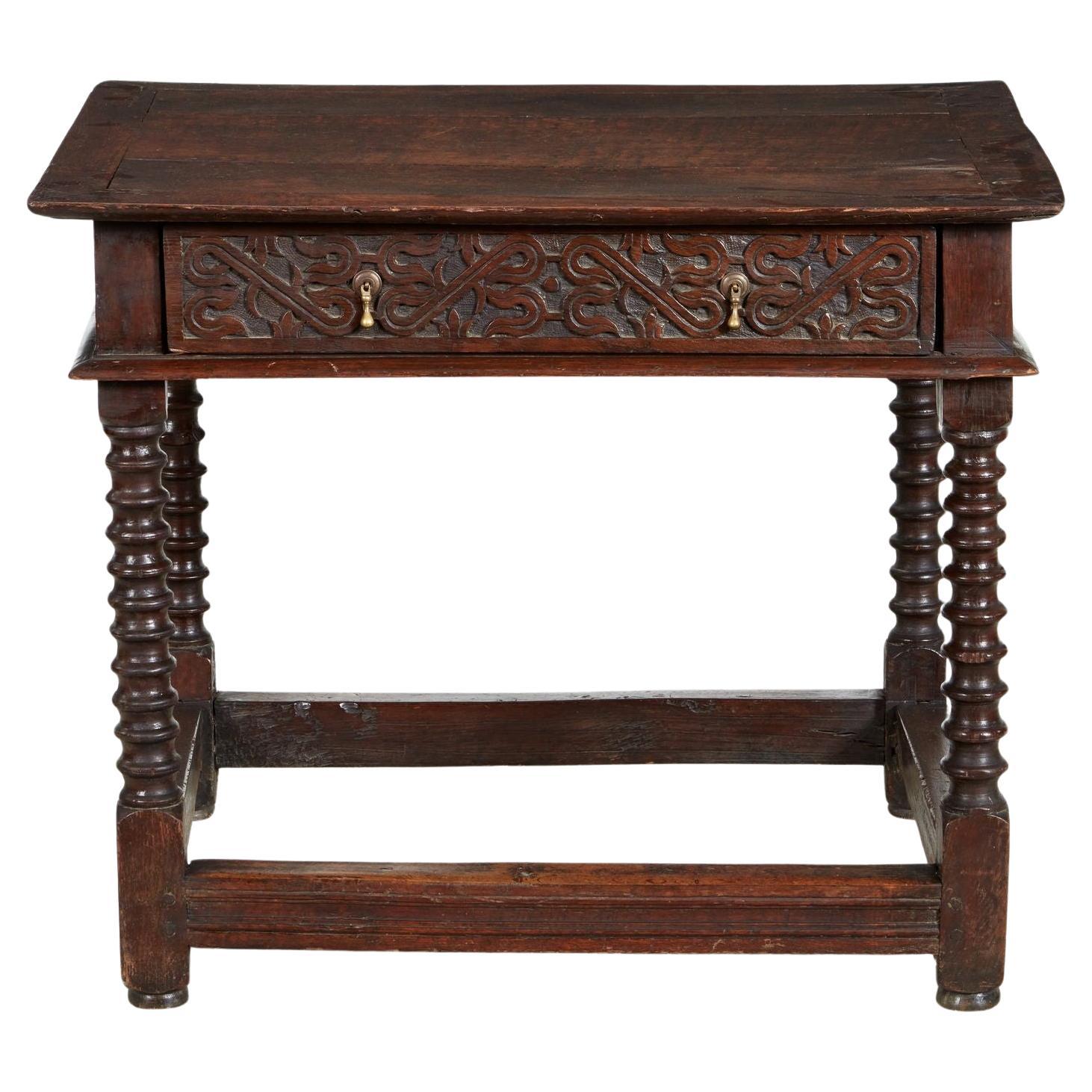 Charles II Oak Side Table