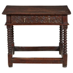 Charles II Oak Side Table