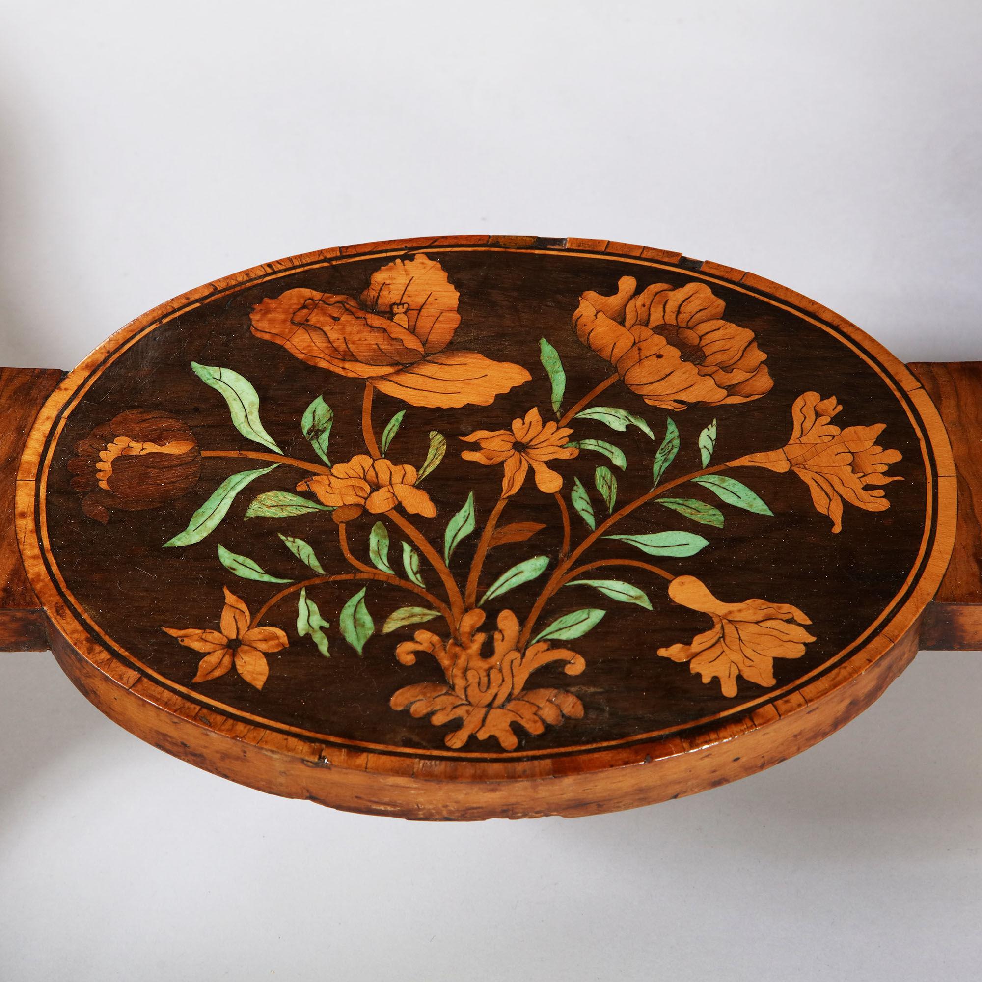 Charles II Olive Oyster Floral Marquetry Table In Good Condition In Oxfordshire, United Kingdom