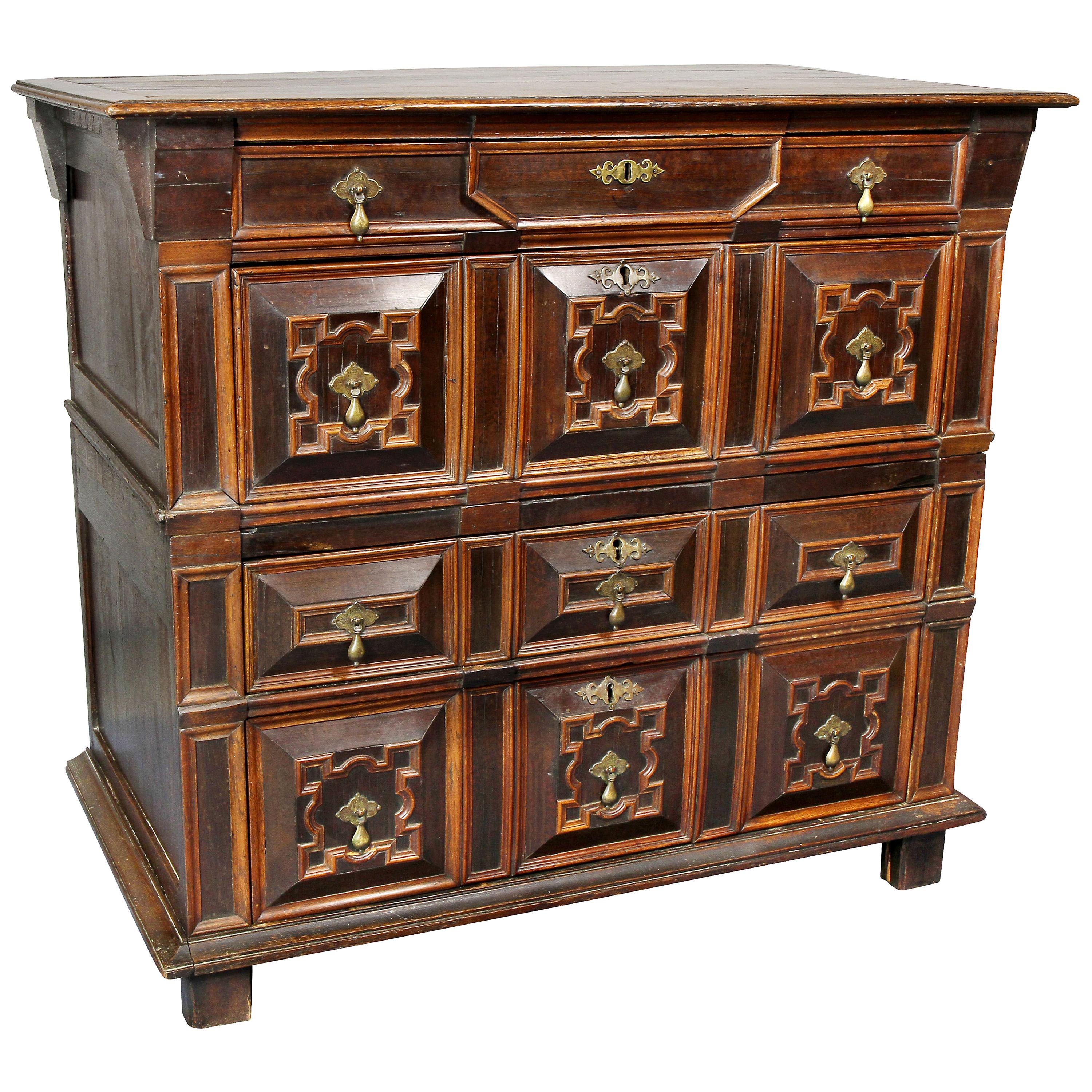 Charles II Palisander and Oak Chest of Drawers