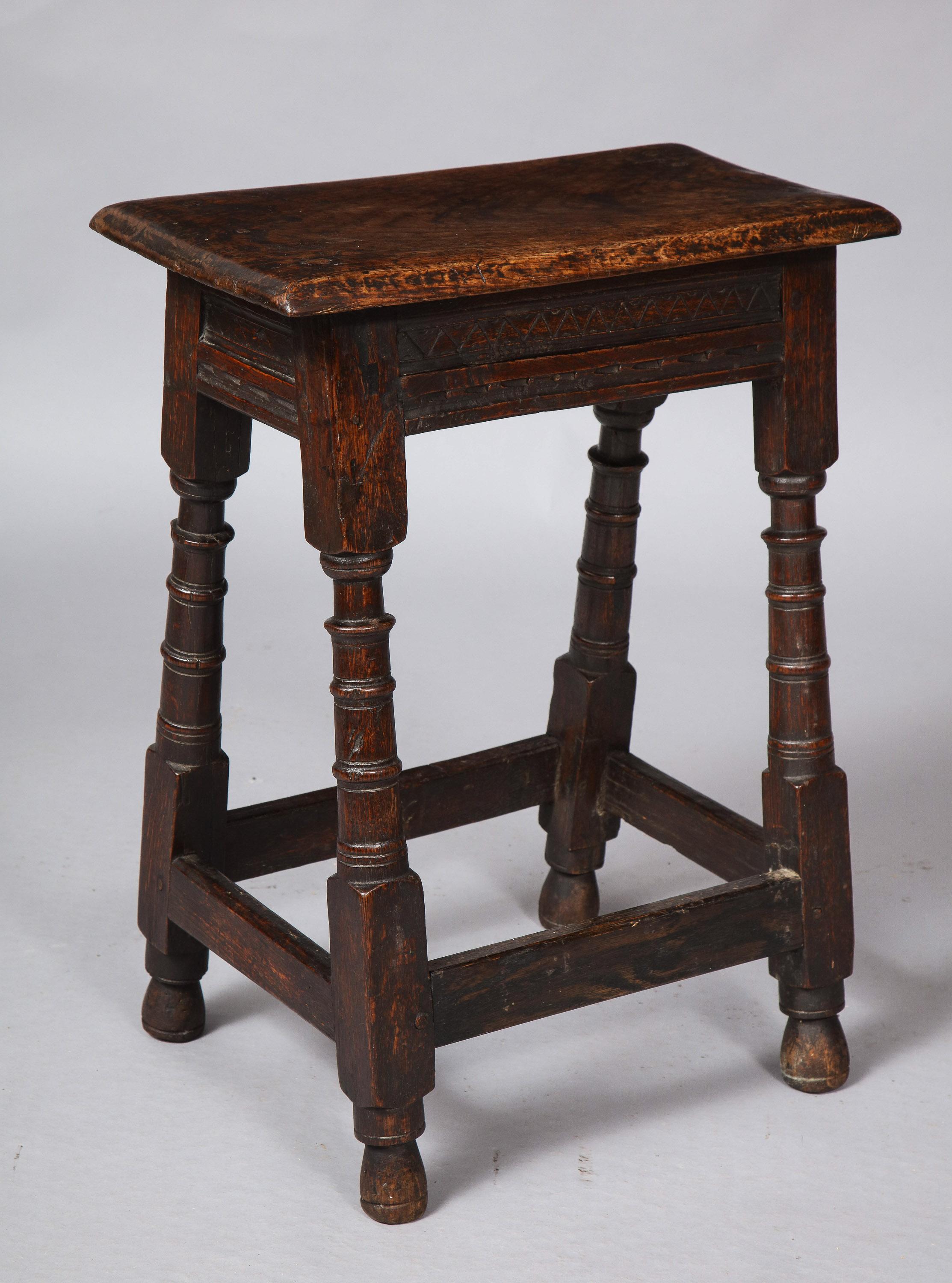 Charles II Period Joint Stool 4