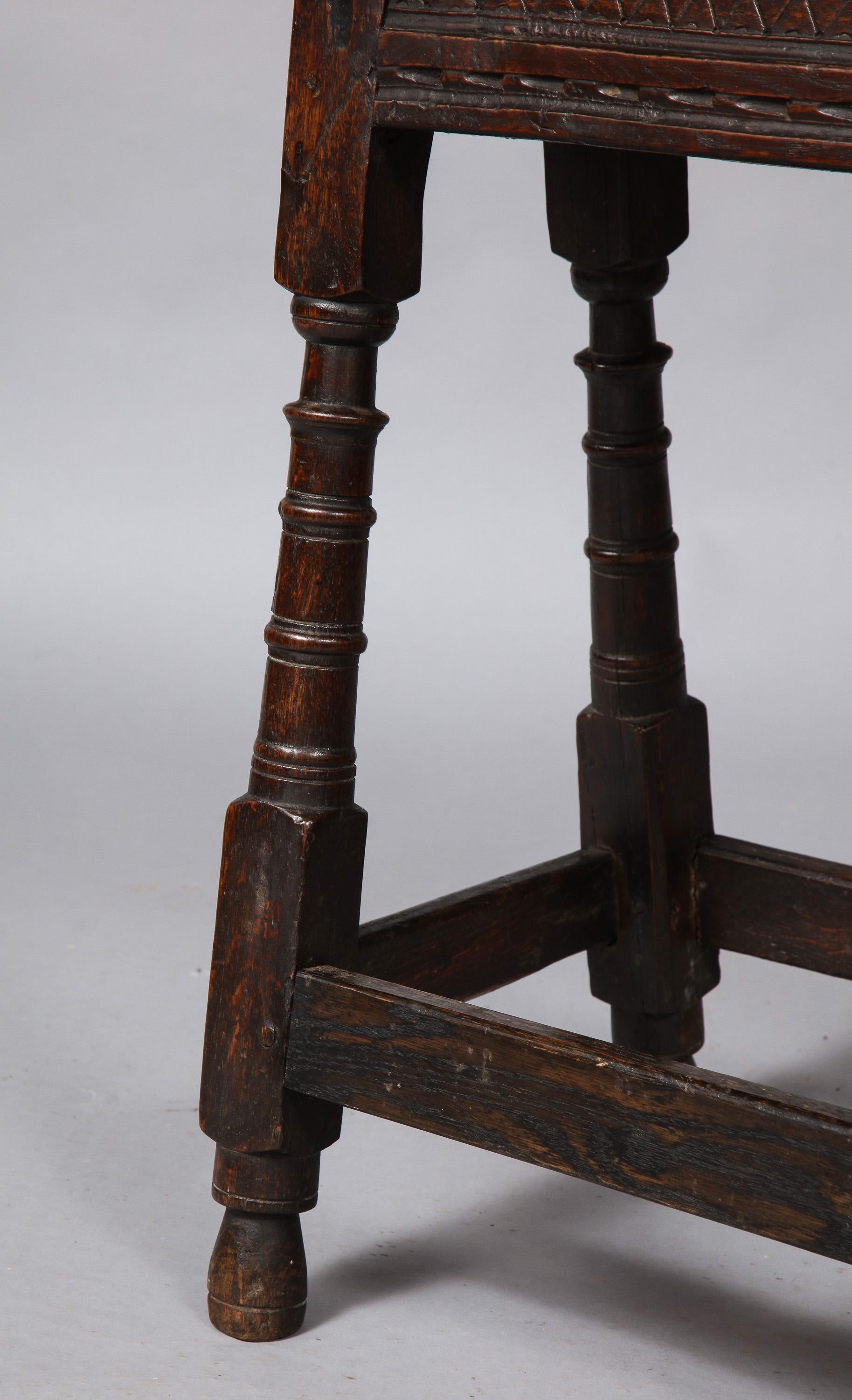 English Charles II Period Joint Stool