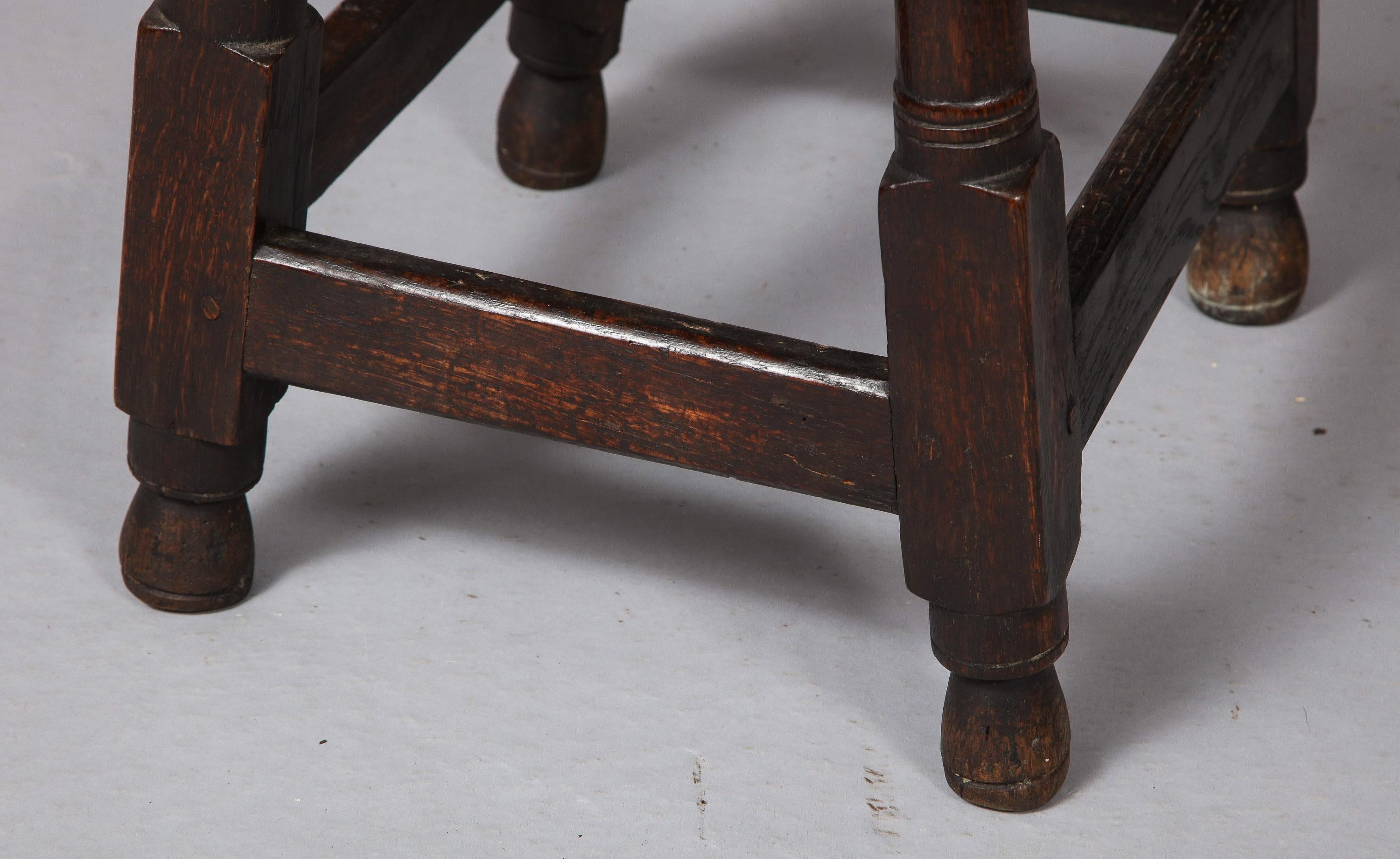 Charles II Period Joint Stool 1