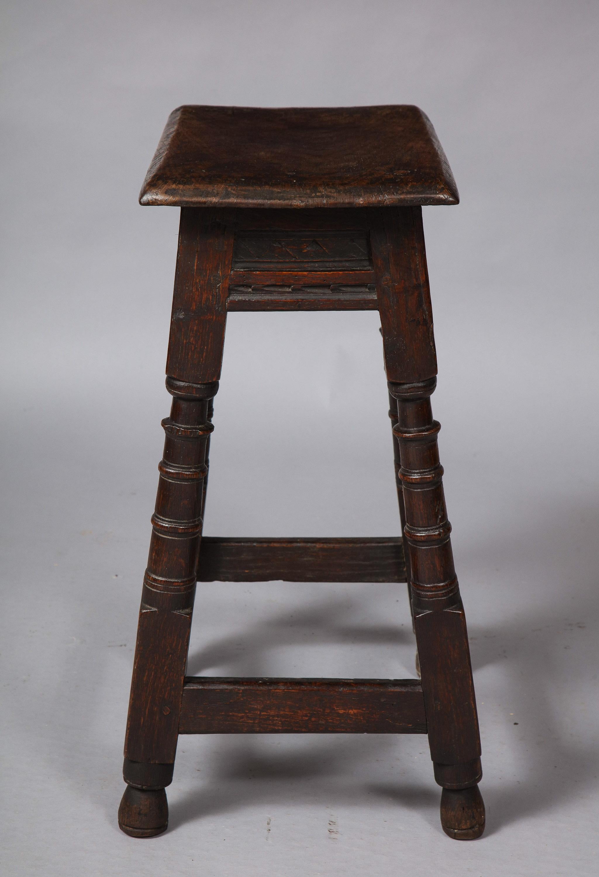 Charles II Period Joint Stool 2