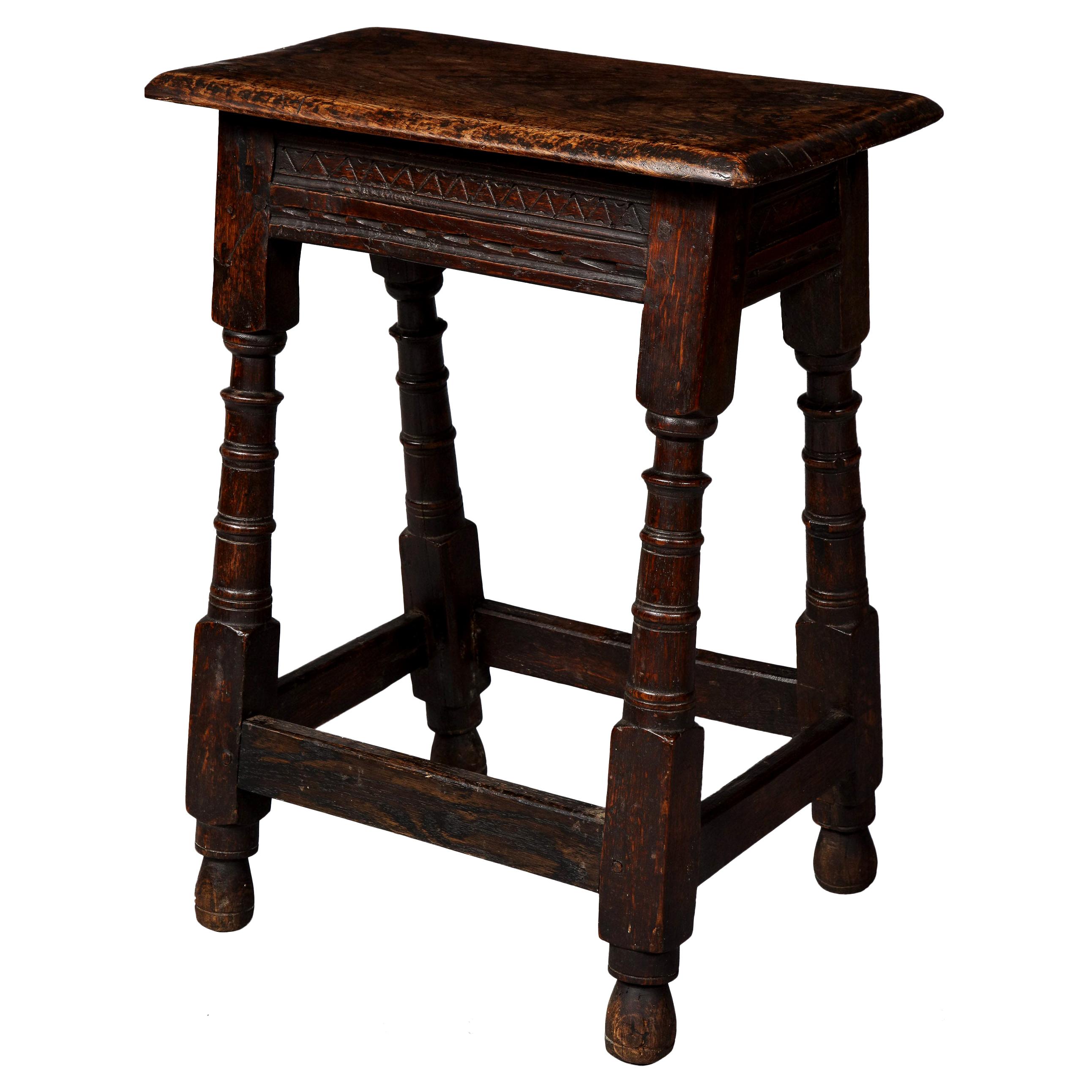 Charles II Period Joint Stool
