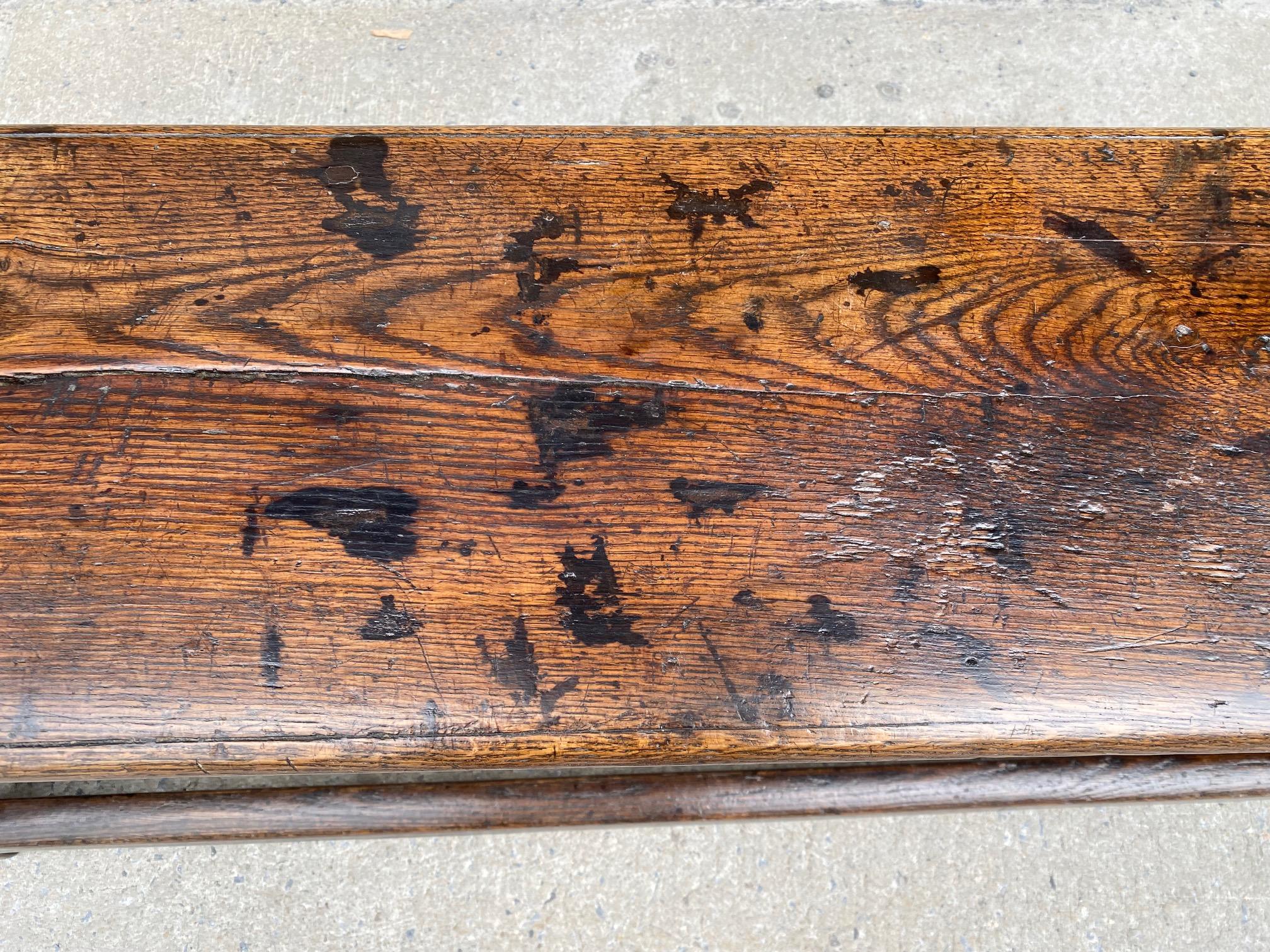 Charles II Period Oak Long Bench For Sale 1