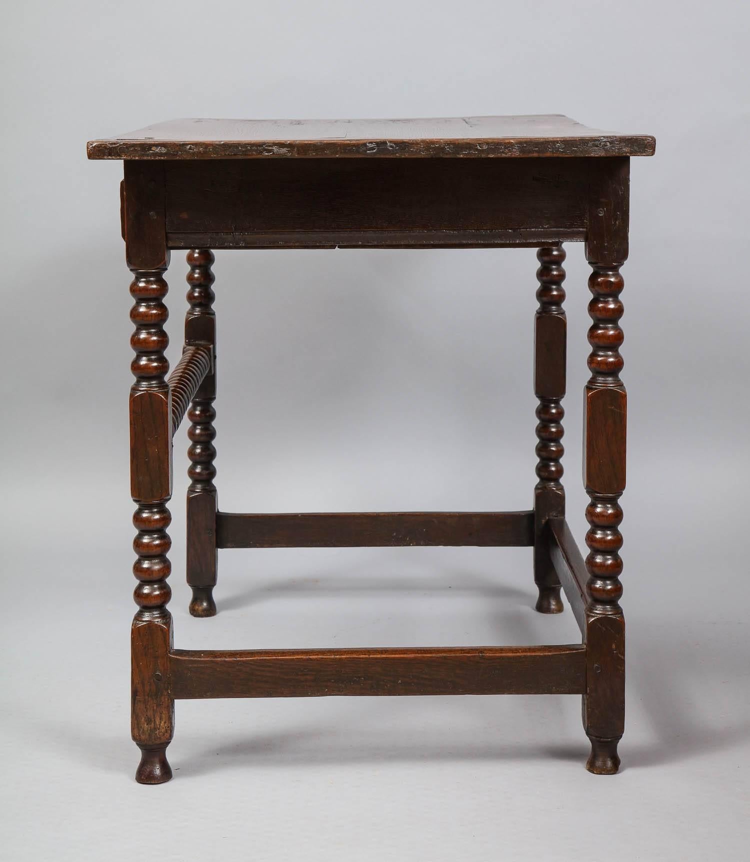 Charles II Period Oak Side Table 4